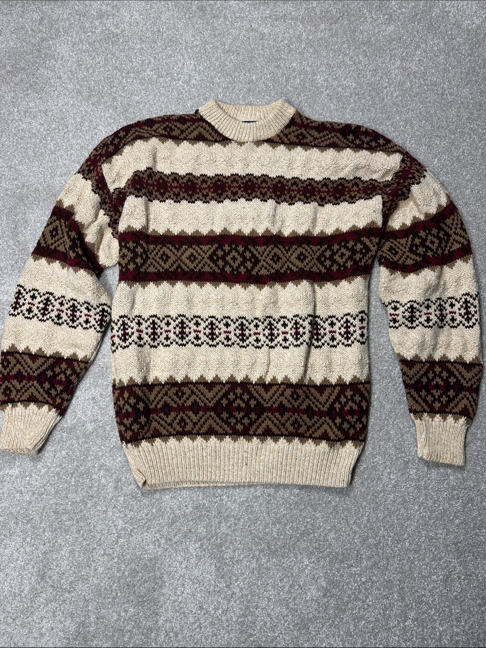 VINTAGE VAN HEUSEN MEN'S SWEATER SIZE L MADE IN USA GRANDPACORE 90S KNIT COTTON